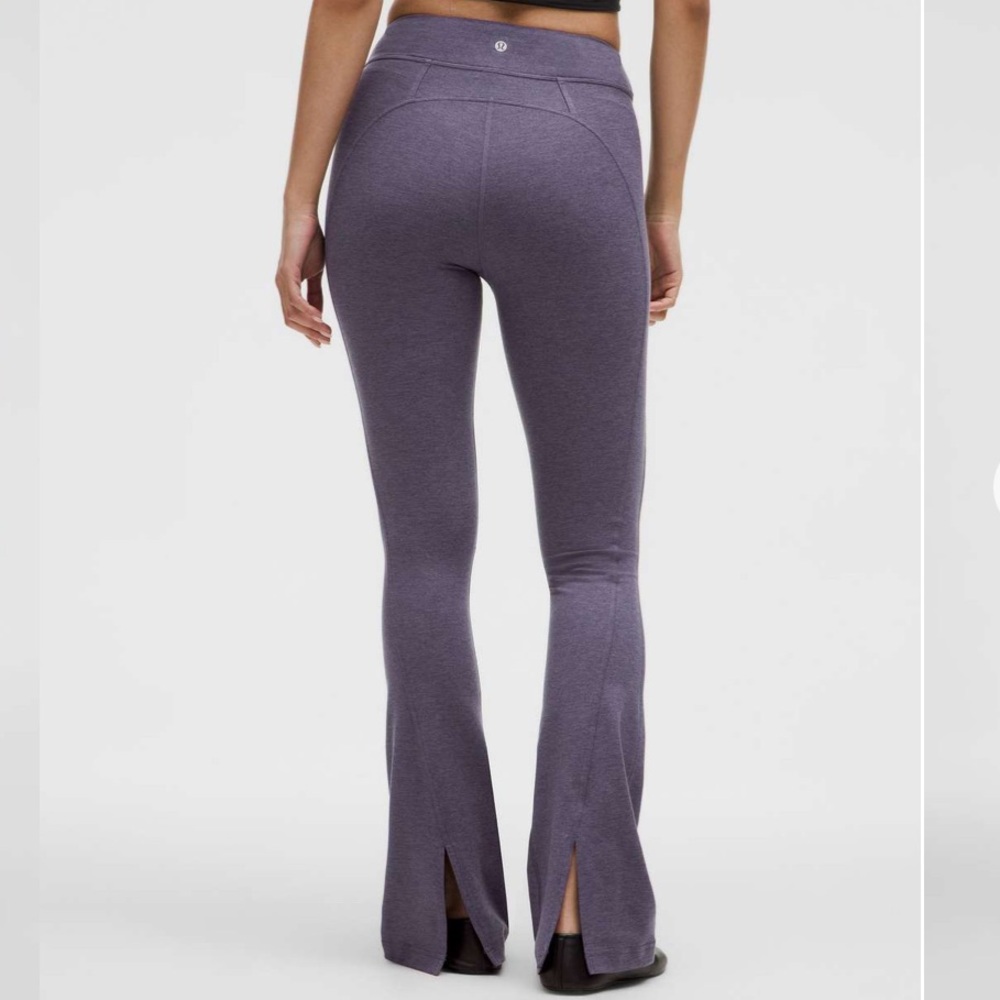 Lululemon Soft Sueded Split-Hem High-Rise Mini-Flare Pant Regular Nightfall Sz 0